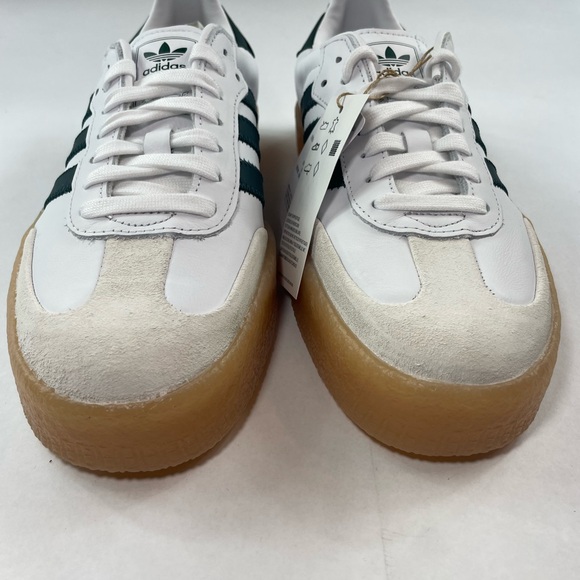 Adidas Sambae Women’s Sz 9 White/Dark Green JQ0983 Brand New Damaged Box - Picture 3 of 10